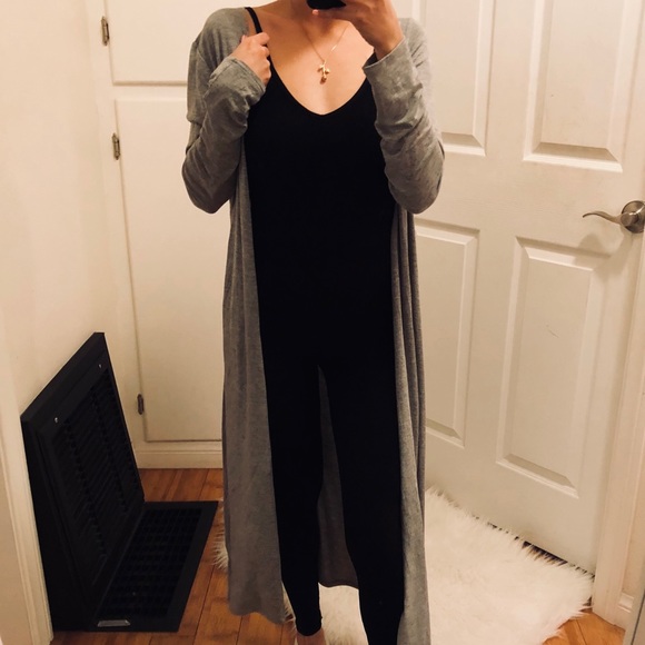 SOLD OUT Gray Maxi Cardigan - Picture 5 of 8